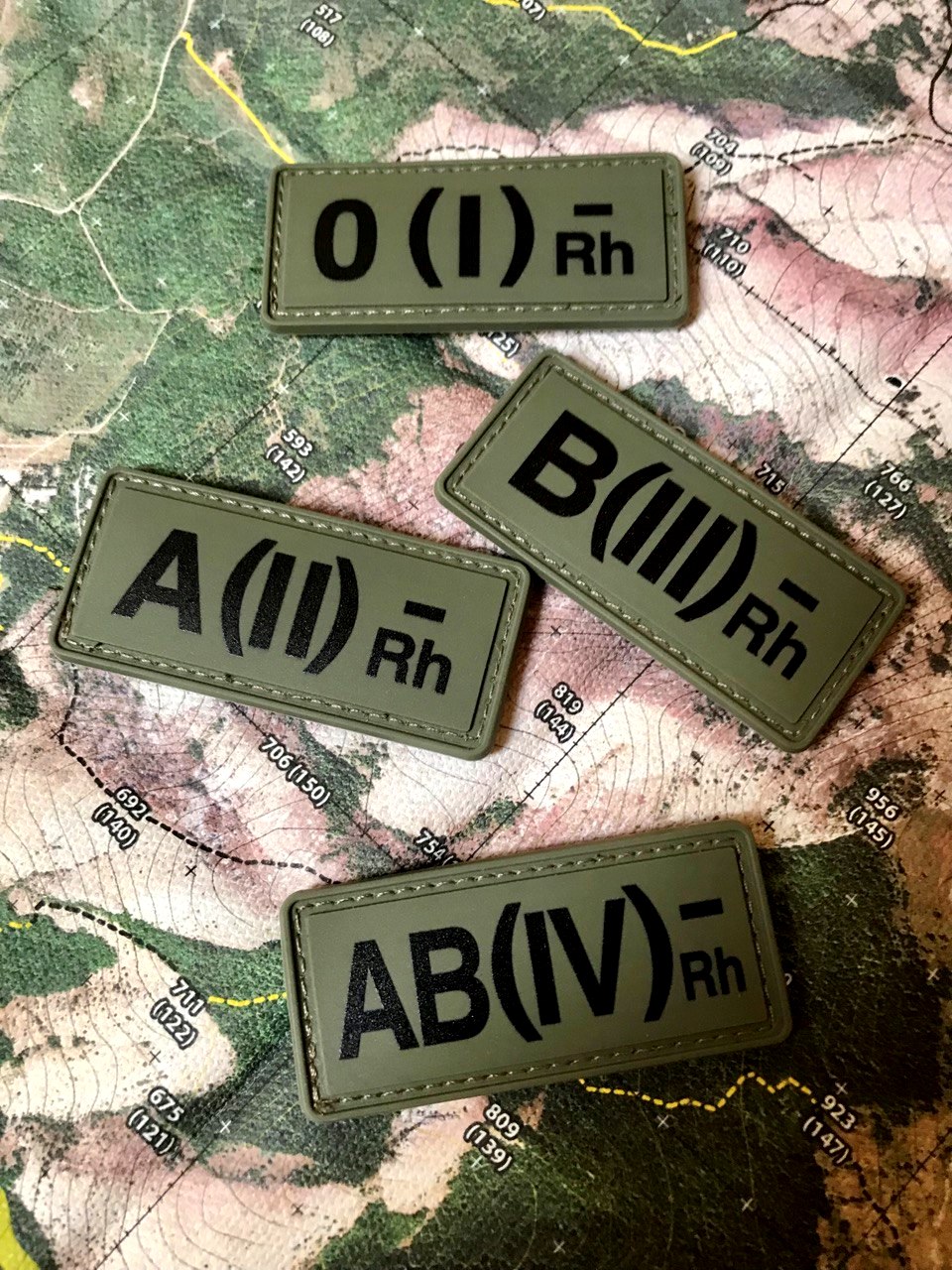 <strong>ПВХ шеврон «Група крові».B III rh- od</strong> - Зображення 2