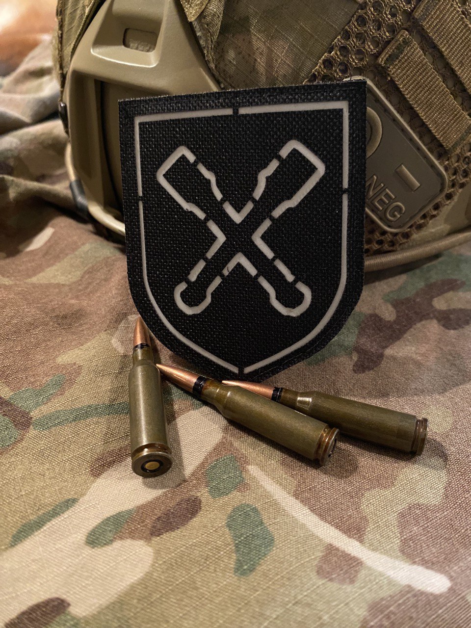 <strong>Шеврон «Гранати на щиті» lasercut.</strong> - Зображення 2