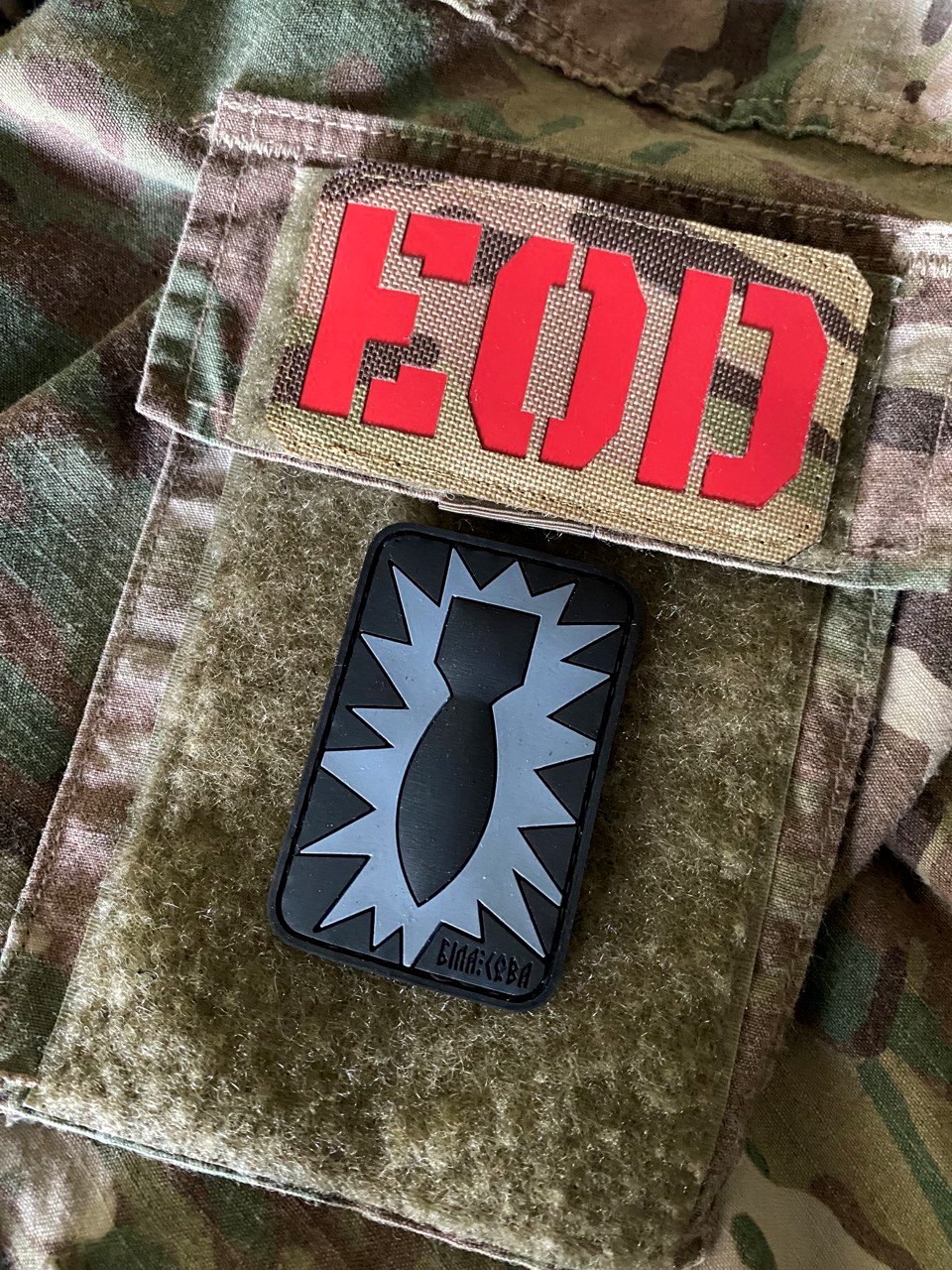 <strong>ПВХ шеврон розмінування «EOD Bomb» bk</strong> - Зображення 3
