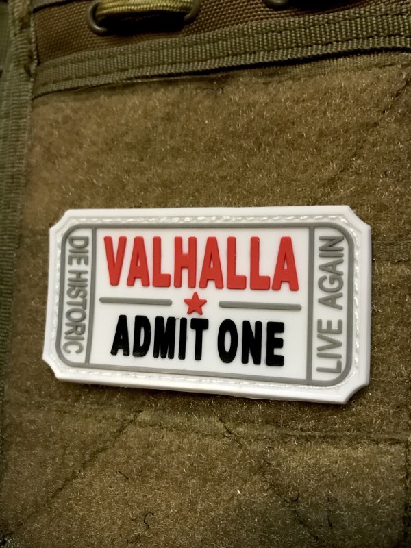 <strong>ПВХ шеврон "Valhalla admit one" white</strong> - Зображення 4