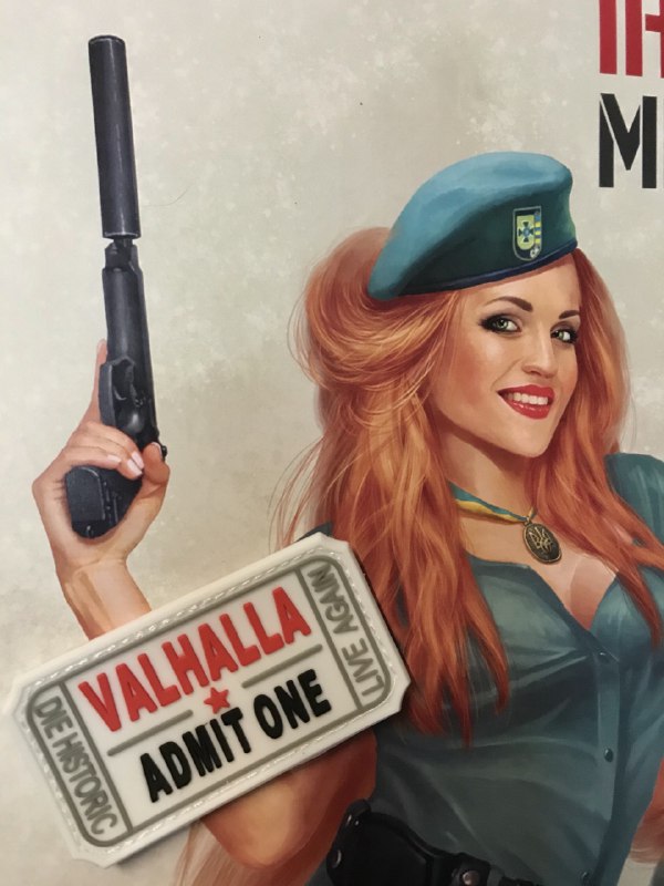 <strong>ПВХ шеврон "Valhalla admit one" white</strong> - Зображення 5