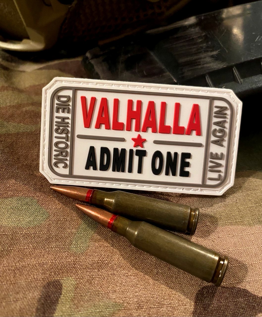 <strong>ПВХ шеврон "Valhalla admit one" white</strong> - Зображення 2