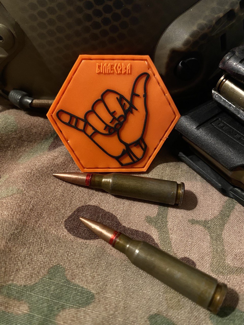 <strong>ПВХ шеврон "Shaka" orange/bk</strong> - Зображення 3