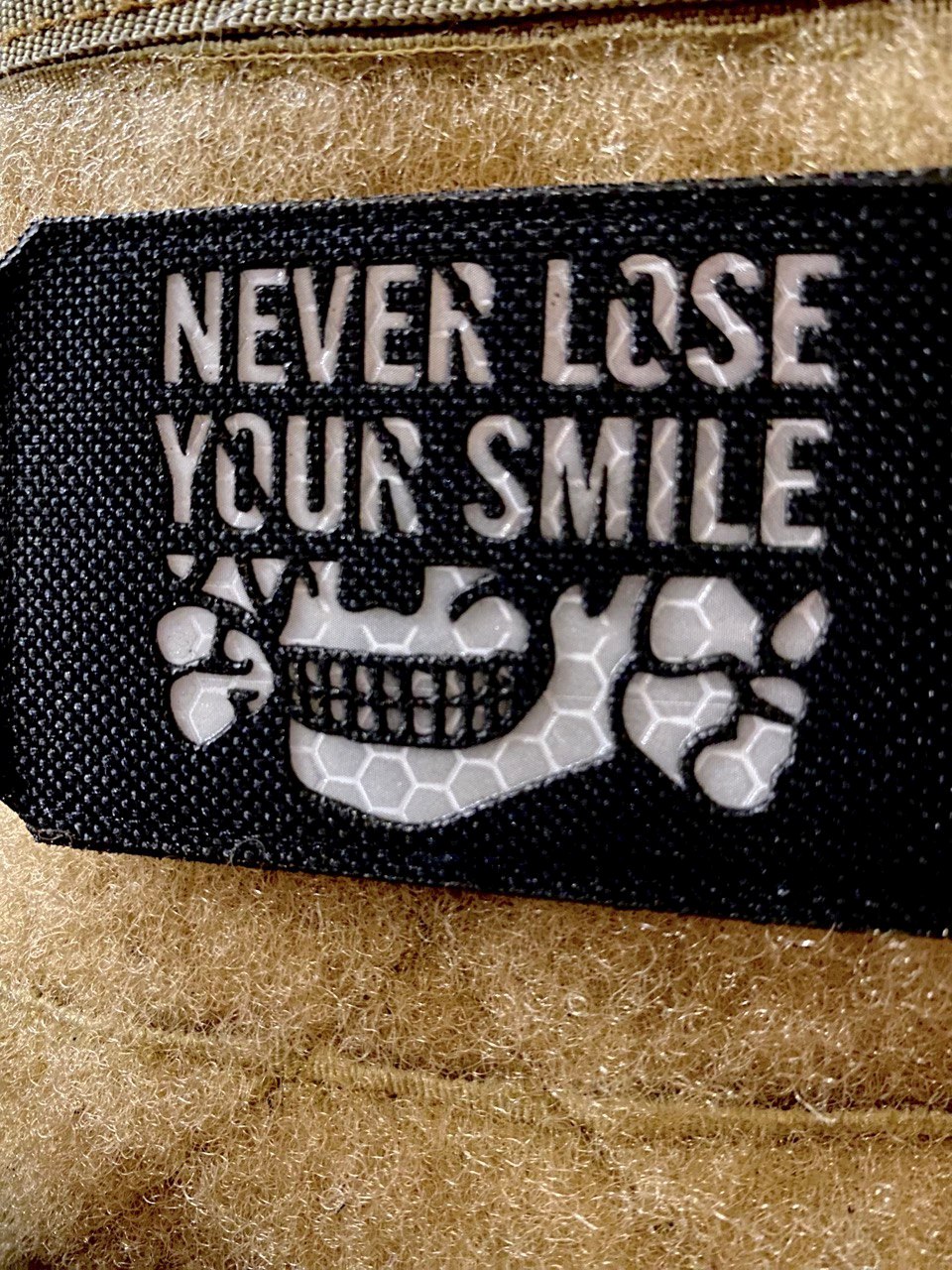 <strong>Шеврон «Never lose your smile» lasercut bk/rf</strong> - Зображення 4
