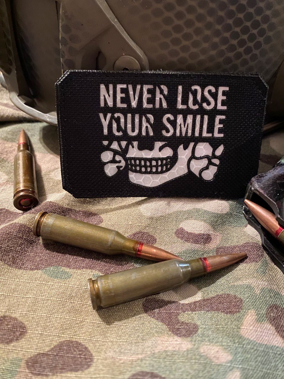 <strong>Шеврон «Never lose your smile» lasercut bk/rf</strong> - Зображення 3