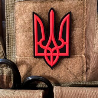 <strong>3D ПВХ шеврон «Тризуб» bk/red</strong>