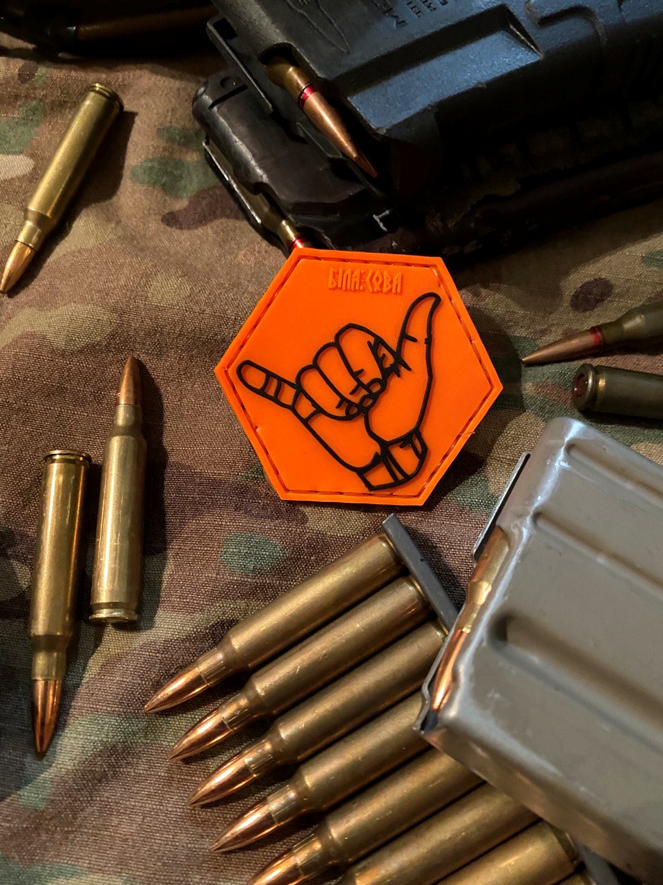 <strong>ПВХ шеврон "Shaka" orange/bk</strong> - Зображення 2