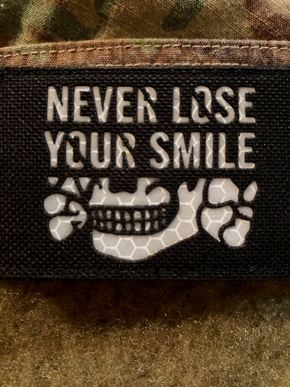 <strong>Шеврон «Never lose your smile» lasercut bk/rf</strong> - Зображення 6