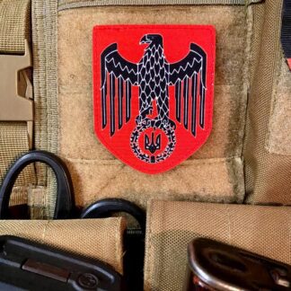 <strong>Шеврон “Орел з тризубом” v2 bk/red субл</strong>