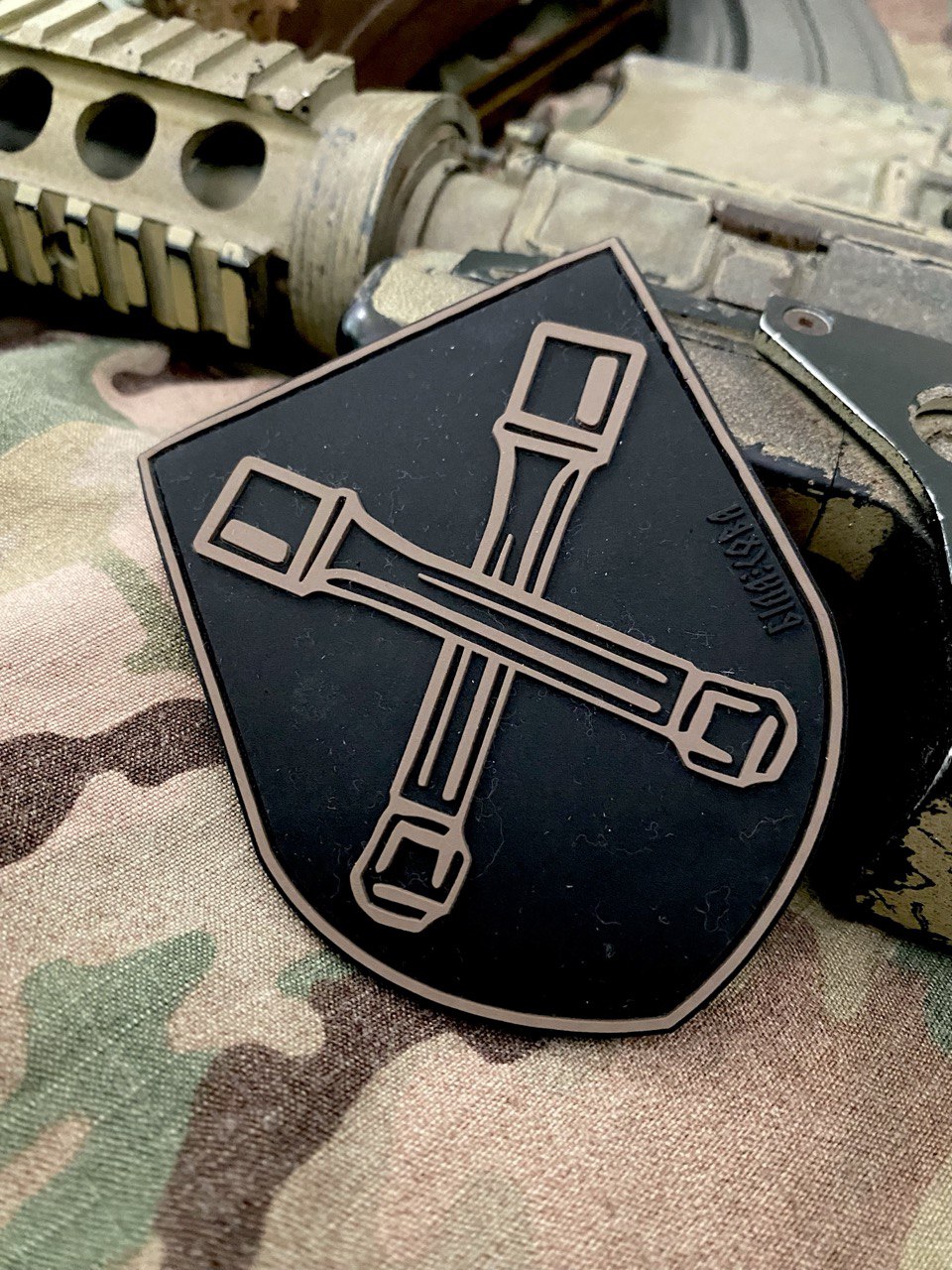 <strong>ПВХ шеврон «36 гренадерська дивізія» чорний/койот</strong> - Зображення 2