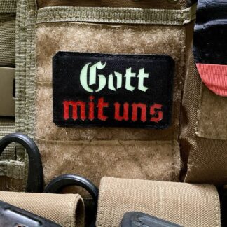<strong>Шеврон «Gott mit uns» lasercut bk/gl/red</strong>