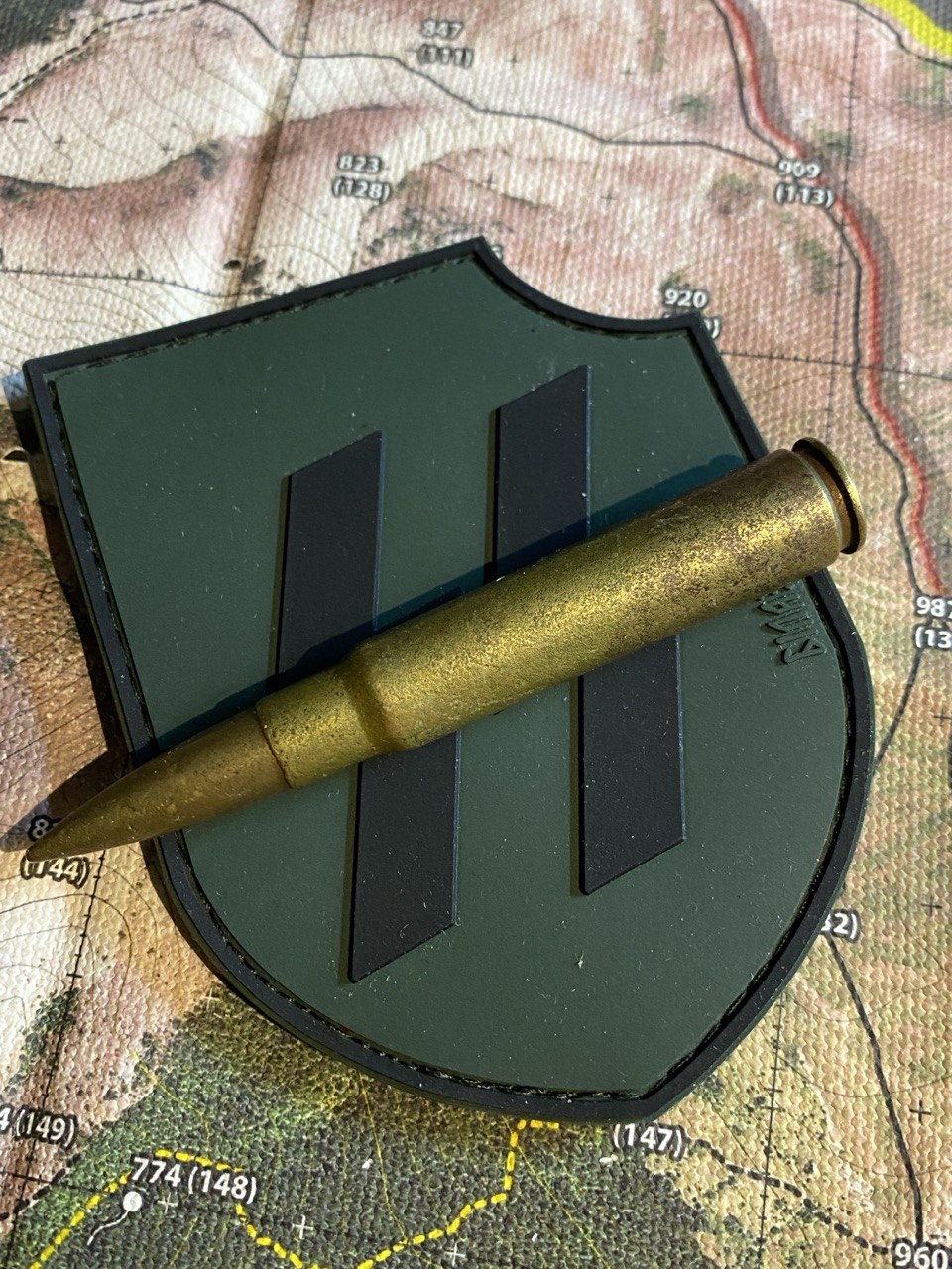 <strong>ПВХ шеврон "Ваффен-СС (Waffen-SS)" олива</strong> - Зображення 2