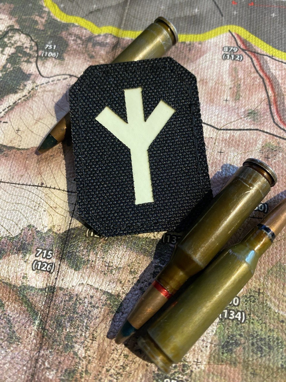 <strong>Шеврон «Руна Альгіз» lasercut bk/gl</strong> - Зображення 3