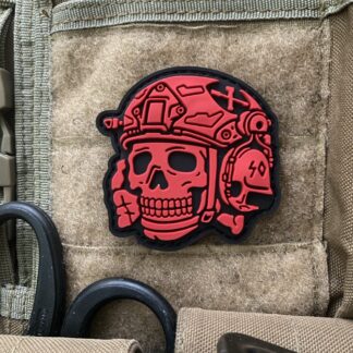 <strong>3D ПВХ шеврон "Operator Totenkopf skull SO" red</strong>